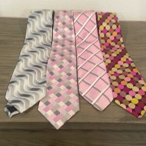 Lot of four gentle use ties